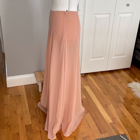 High Waisted Floor Length Skirt with Slit - Picture 2 of 8